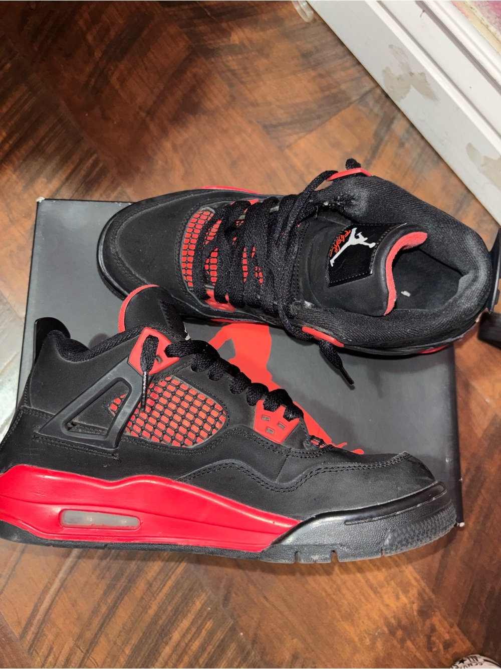 Jordan Black and Red Retro-Inspired Kids Sneakers